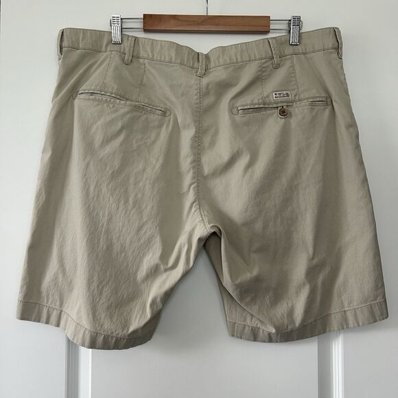 Faherty Mens Shorts Size 42 Beige Chino Casual Organic Cotton Blend Stretch 9.5” - Picture 4 of 10